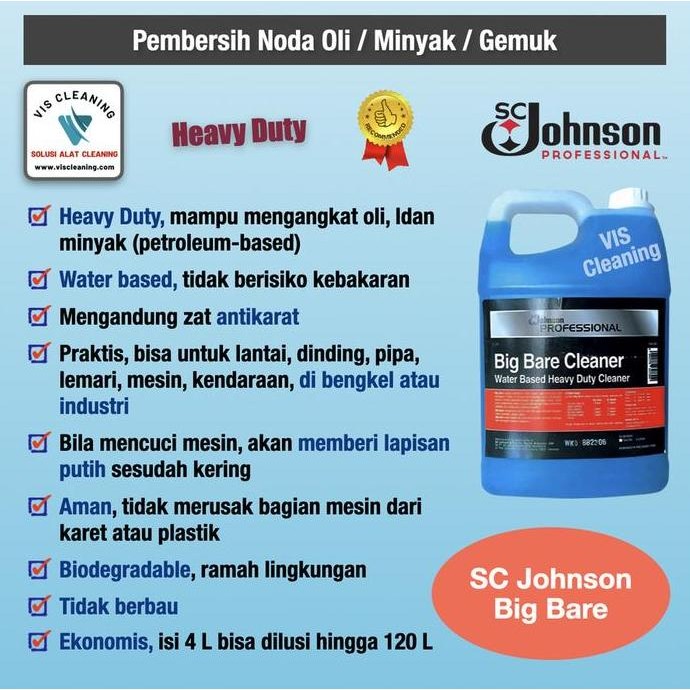 baru BIG BARE INDUSTRIAL CLEANER SC JOHNSON.