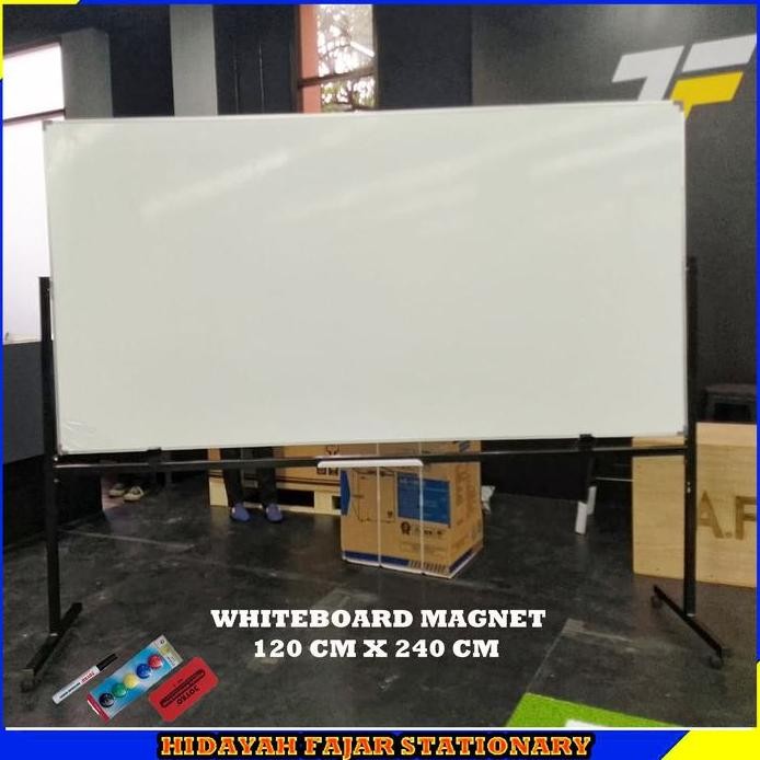 

papan tulis standing - whiteboard magnet 120 x 240 murah