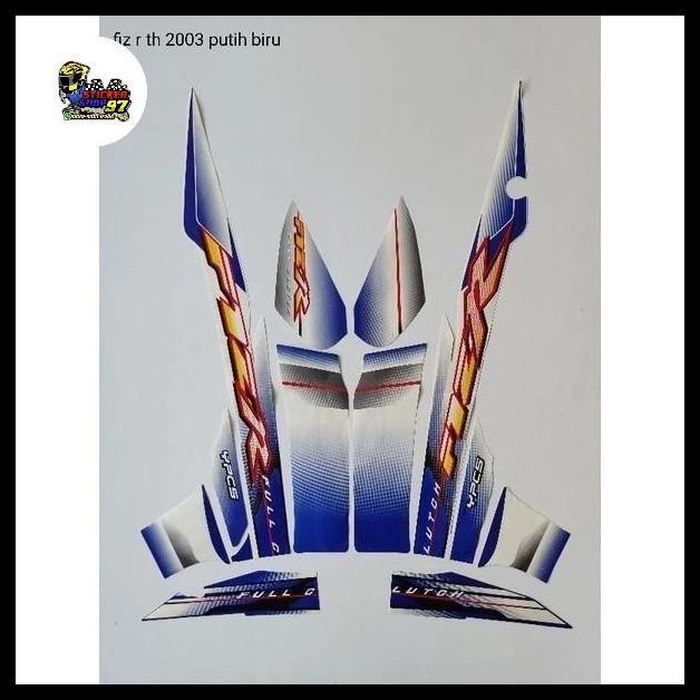 TERMURAH (ORI) STRIPING ORI YAMAHA FIZ R TH 2003 PUTIH BIRU KUALITAS ORIGINAL 
