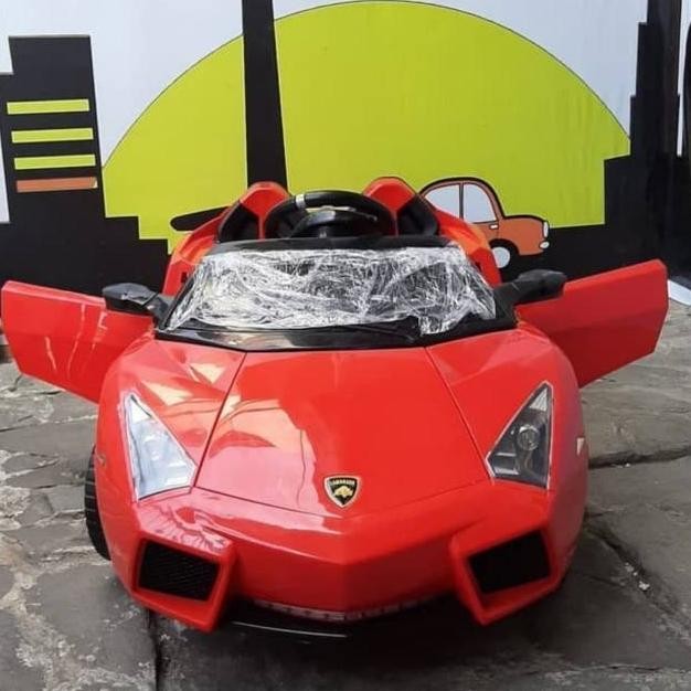 Mobil Aki Anak Lamborghini - MOBIL KENDARAAN RC UKURAN JUMBO MUAT 2 ANAK FULL MUSIK LAMPU  Bisa Dina