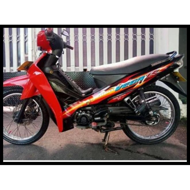 DISKON (ORI) STRIPING YAMAHA VEGA R NEW 2007 2008 MERAH HITAM GREAD ORIGINAL