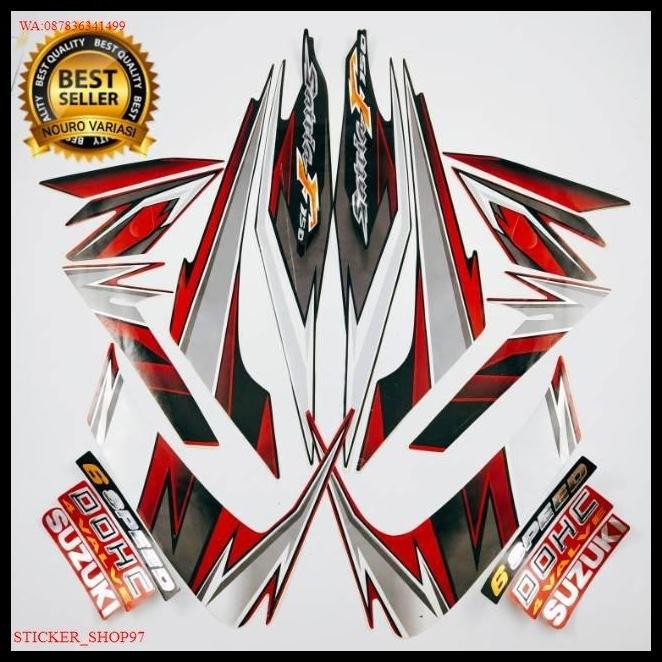 TERMURAH (ORI) STRIPING SUZUKI SATRIA FU F 150 2009 BARONG HITAM MERAH LIST