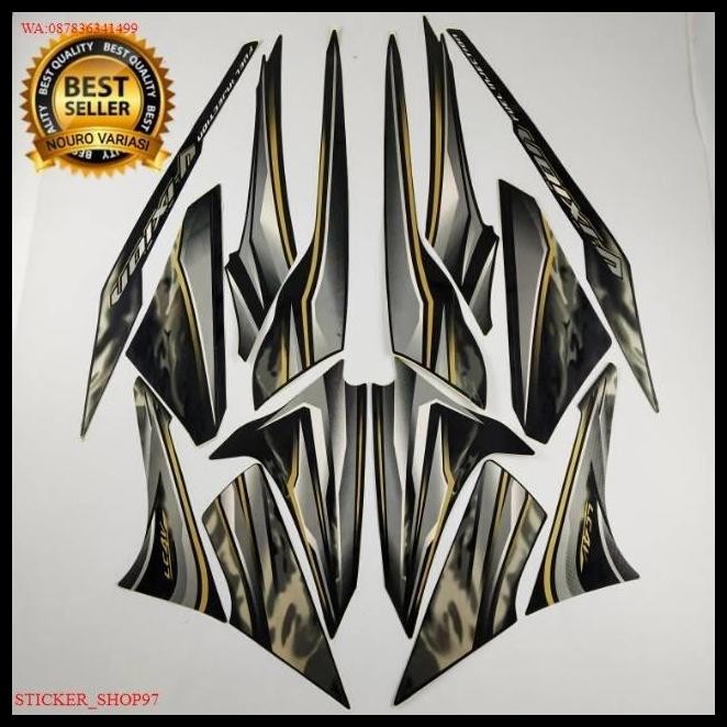 HOT DEAL (ORI) STRIPING YAMAHA VIXION 2012 OLD HITAM LIST BODY STANDAR 
