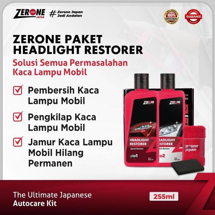 Zerone X Gd Headlight Restore Pengkilap Lampu Pembersih Mika Mobil