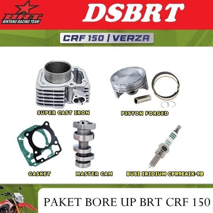 PAKET Bore Up BRT Blok Cast + Master Cam Noken As BRT CRF 200 210 cc