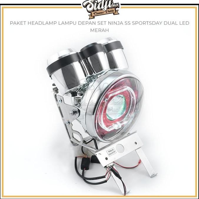 Paket Headlamp Ninja SS Dual LED SPORTSDAY Standar Predator GT100 Wings C73 Halley Megapro Hiu Primu