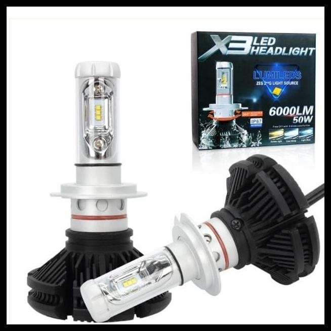 HOT DEAL LAMPU HEAD LAMP TURBO LED X3 SERI H11 H4 3 WARNA SUZUKI KATANA 