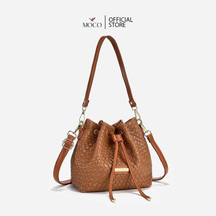 Moco Fashion Tas Serut Selempang Kecil Sling Bag Wanita Motif Anyam Kulit Aesthetic Mini 218 Termura