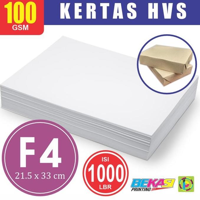 

Kertas Print Fotocopy - HVS F4 100 gram