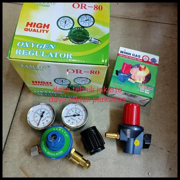 HOT DEAL REGULATO OKSIGEN DAN LPG WINN GAS 2PCS - 1 SET REGULATOR LAS POTONG