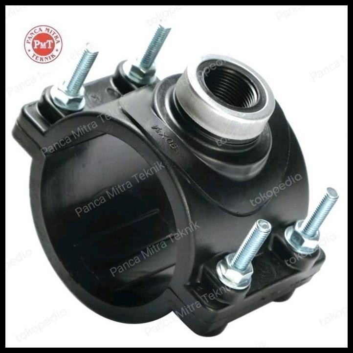 HOT DEAL 200MM X 1-1/2" INCH CLAMP SADDLE PIPA HDPE !!!!!