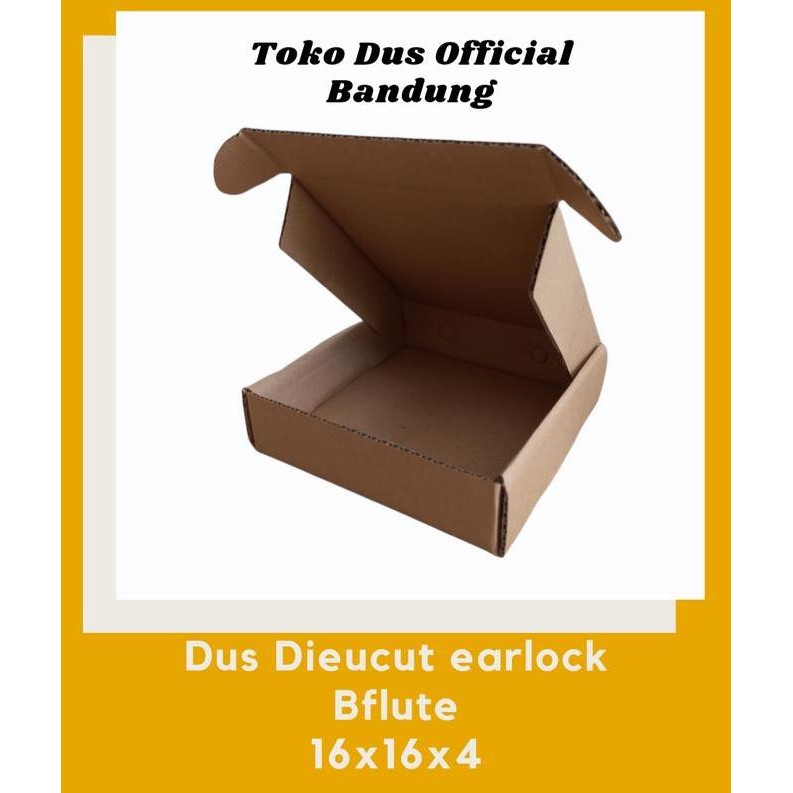 

new !!! Kardus dus karton box pizza Bflute uk. 16x16x4 cm isi 25 pcs