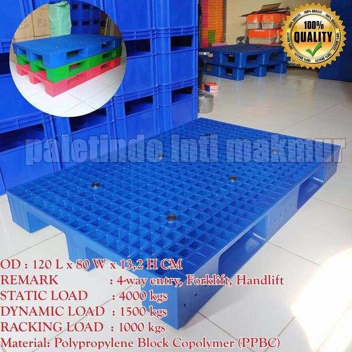 

Palet Plastik 120 X 80 X 13,2 Cm - Berlubang