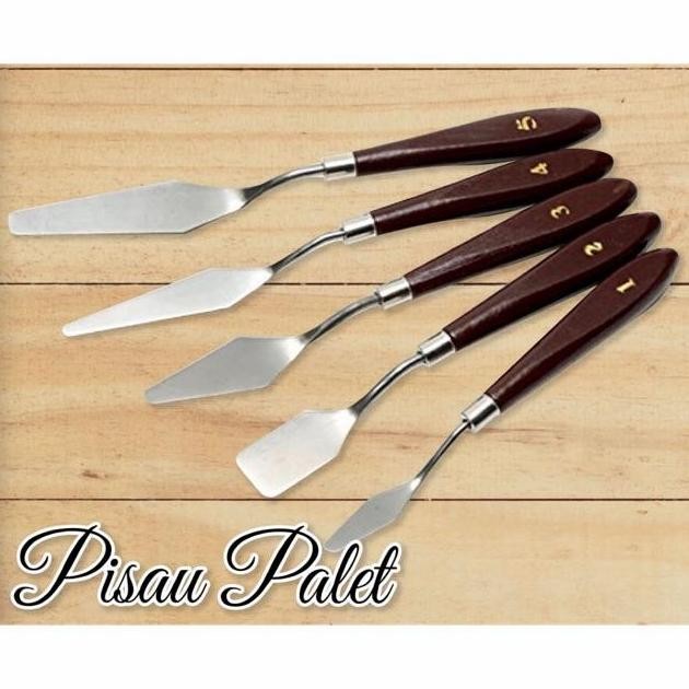

Painting Knife Set. 5 Pcs. / Pisau Palet. / Pisau Lukis. Set Alat Lukis Profesional.