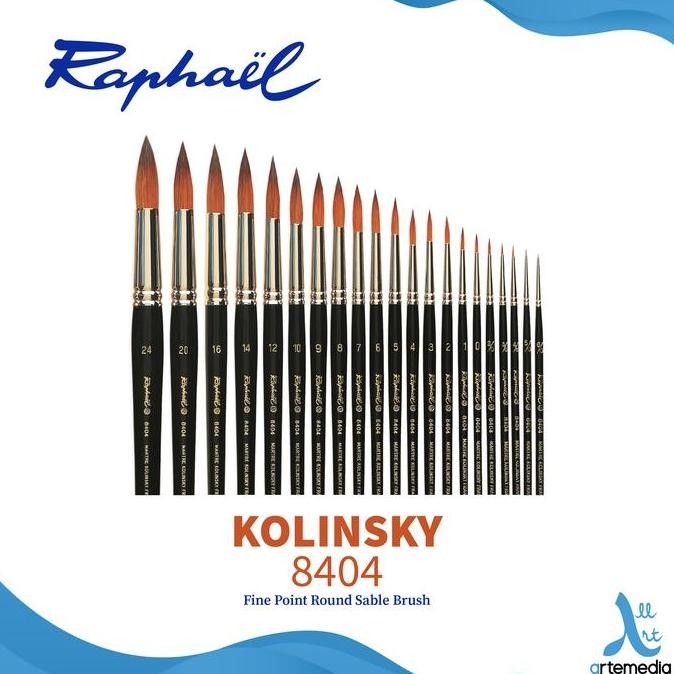 

Kuas Lukis Raphael 8404 Fine Point Round Kolinsky Sable Brush