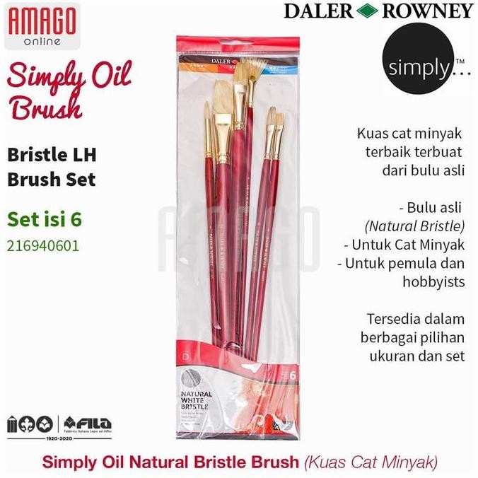 

Daler-Rowney - Simply Oil Bristle Lh Brush Set 6 Pcs - 216940601