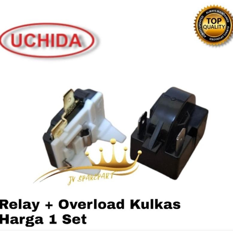 Relay Ptc + Overload Kulkas UCHIDA 2 Pintu | Overload Kulkas 2 Pintu Uchida DiM