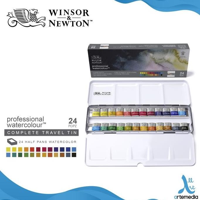 

Cat Air Winsor & Newton Professional 24 Half Pan Metal Box Watercolor