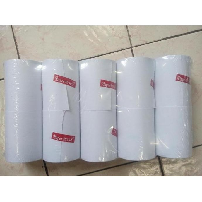 

PaperPrint Kertas Struck HVS 2 Ply Ukuran 75mm x 65mm 1 Pack Isi 10 Roll Putih LS