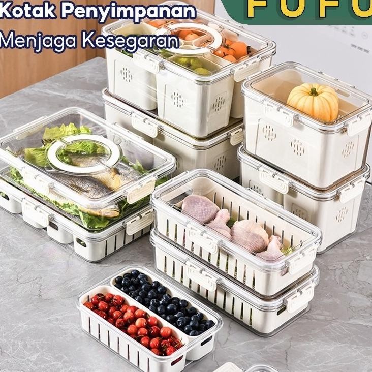 Fufu Food Container Kulkas Kotak Penyimpanan Food Container Kotak Penyimpanan Kulkas Wadah Kulkas Ko