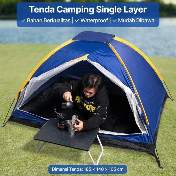 Tenda Kemping Camping Anak Dewasa Gunung Outdoor Kapasitas 2 Orang