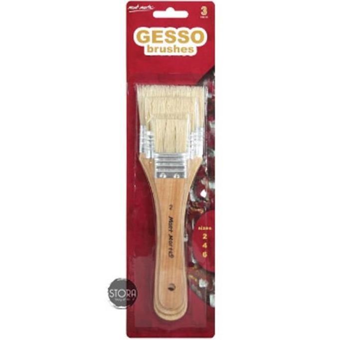 

Mont Marte Gesso Brushes Set 3 - Kuas Gesso Set 3 - Kuas Lukis