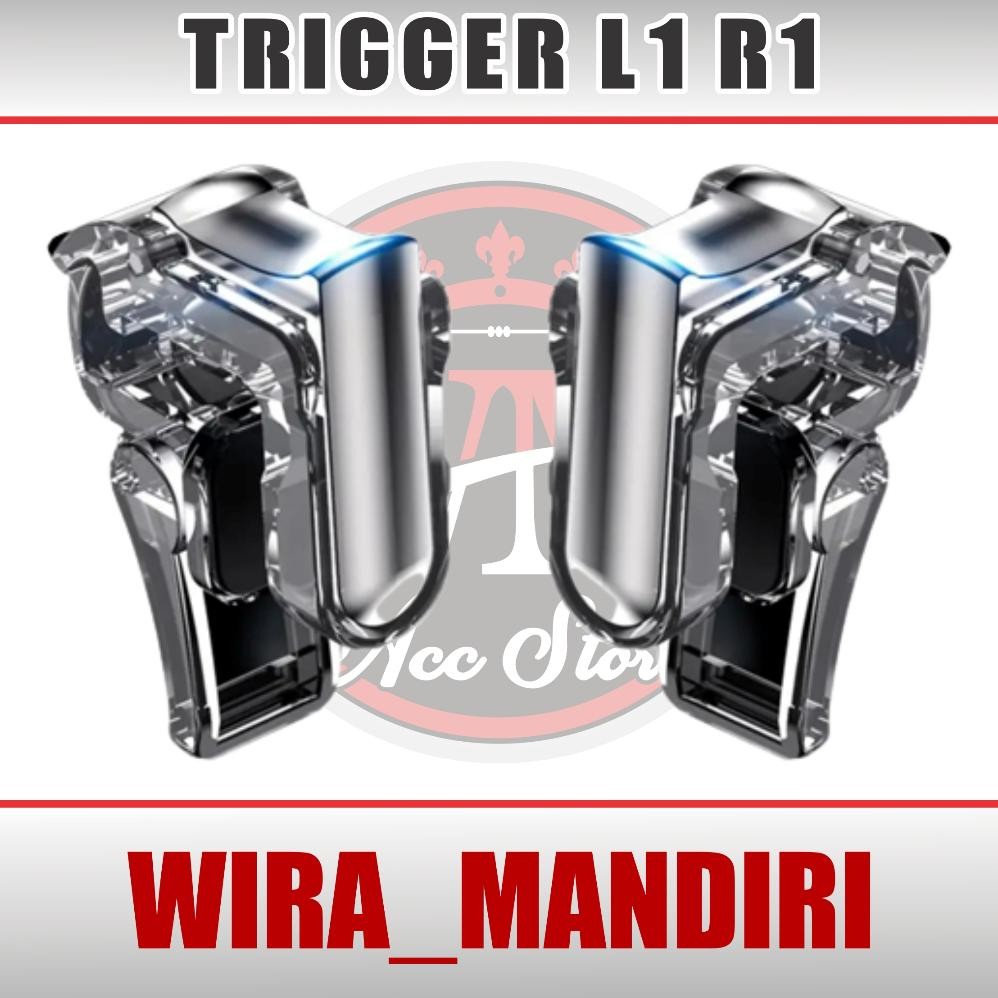 Trigger GT01 - Joystick L1 R1 Mobile Gaming Shooter PUBG CODM FF - Transparan DiM
