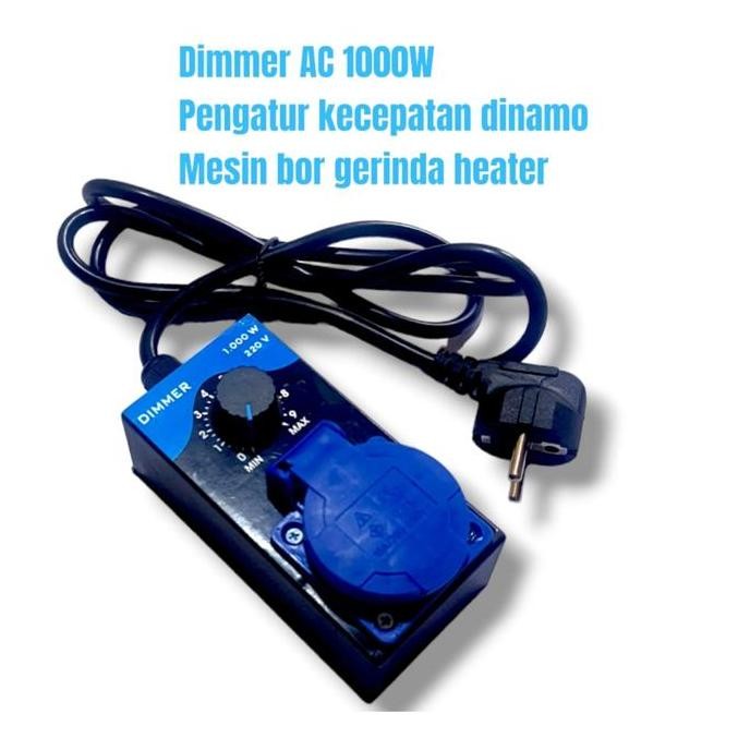 Dimmer AC 1000W Pengatur Kecepatan Dinamo Gerinda Bor Tangan