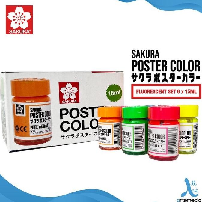 

Sakura Poster Color Paint 15Ml Fluorescent Set 6
