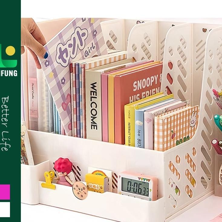 

Ready Liifung Rak Buku Organizer File Dengan Tempat Box File Tempat Buku Tempat Penyimpanan