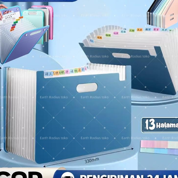 

Tempat File Bahan Tebal Standing File A4 File Folder Document Bag Tas Dokumen File 13 Sekat