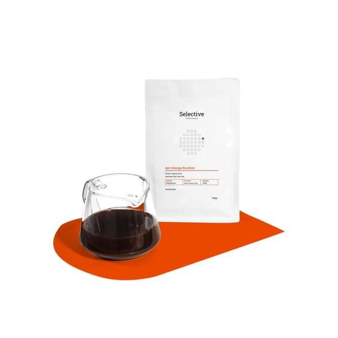 

BIJI KOPI ARABIKA SPECIALTY IJEN ORANGE BOURBON NATURAL ANAEROB PROCESS ROASTED BEANS FILTER ROAST LA