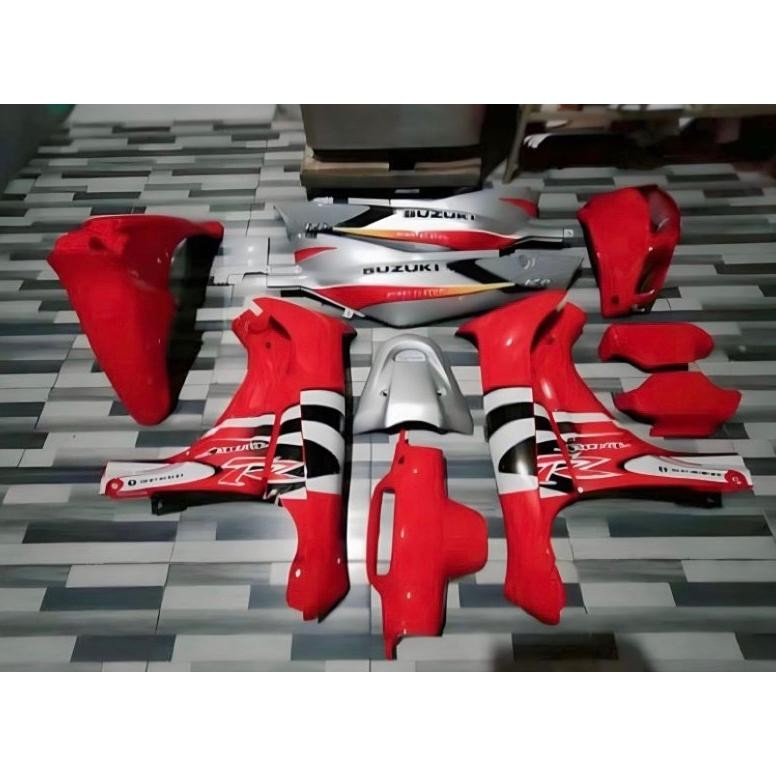 bodi body fullset satria lumba merah silver bodi set satria lumba komplit merah silver