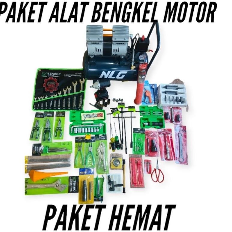 PAKET USAHA  BENGKEL MOTOR TIPE HEMAT ALAT BENGKEL MOTOR KOMPLIT