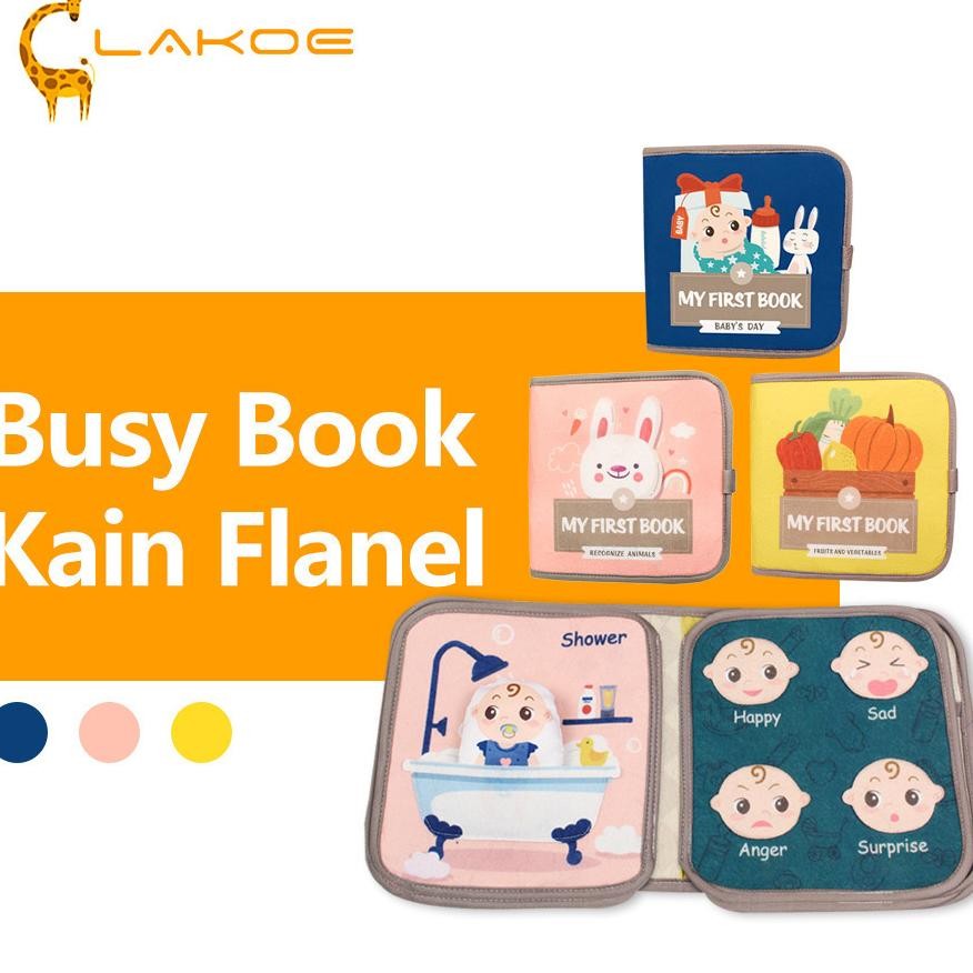Lakoemall Diy Busy Board Quiet Book Busy Book Kain Flanel Mainan Edukasi Anak
