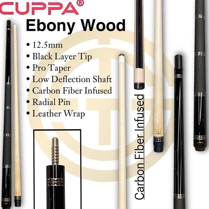 Cuppa Ebony Wood 12.5Mm Carbon Infused Shaft Co