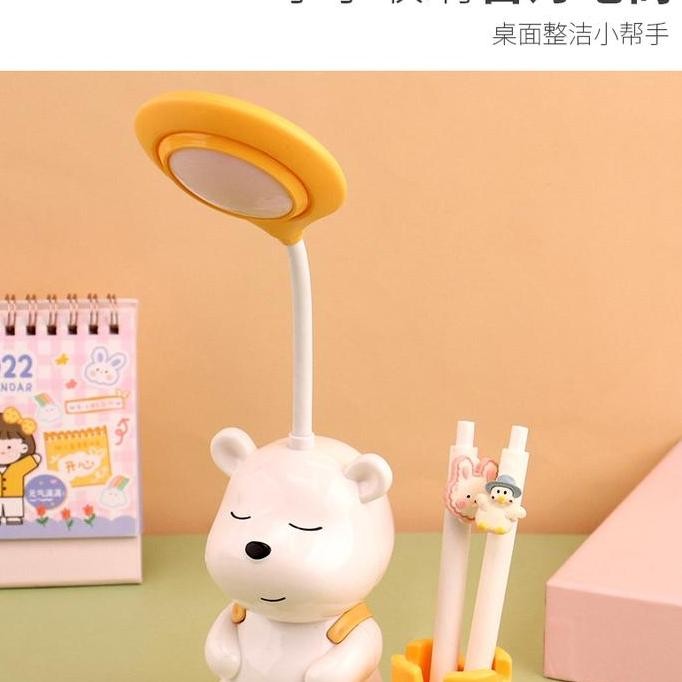

Lampu Meja Belajar Baca Tempat Pensil Bear Rautan New Stok