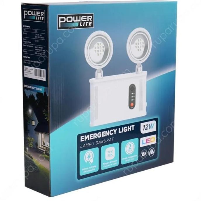 LAMPU DARURAT OTOMATIS KRISBOW EMERGENCY LAMP LED 2 TWIN SPOT