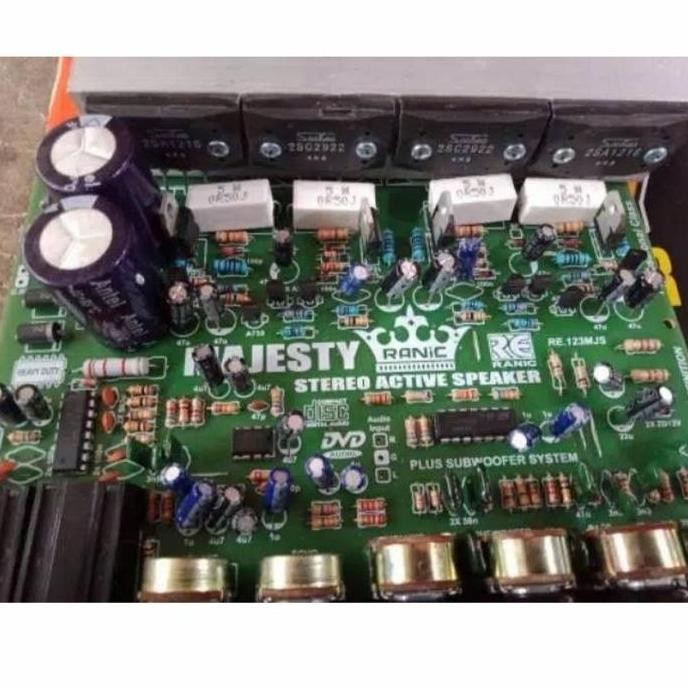 Kit Aktif Speaker Majesty 1700W - Stereo Mic Echo + Subwoofer