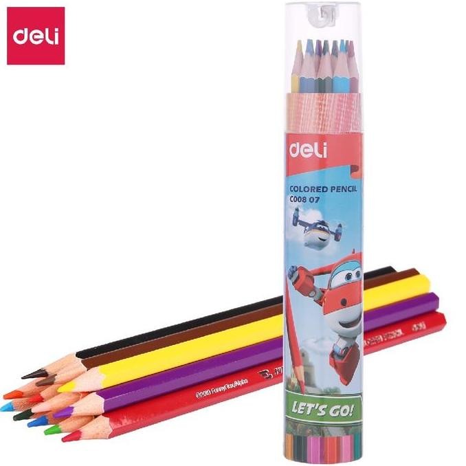 

Pensil Warna DELI Case Tabung 12 Warna + Rautan Sharpener Anak