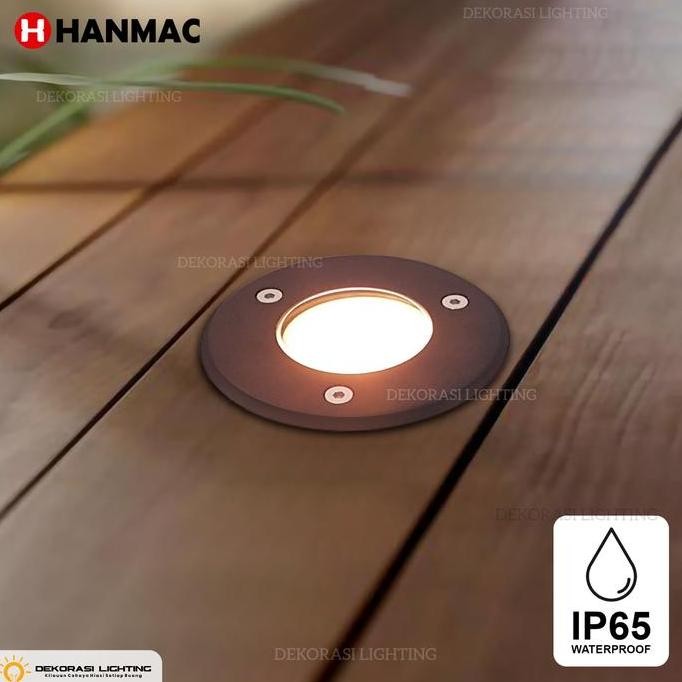 Lampu lantai body hitam taman sorot waterproof outdoor ip65 led dekor