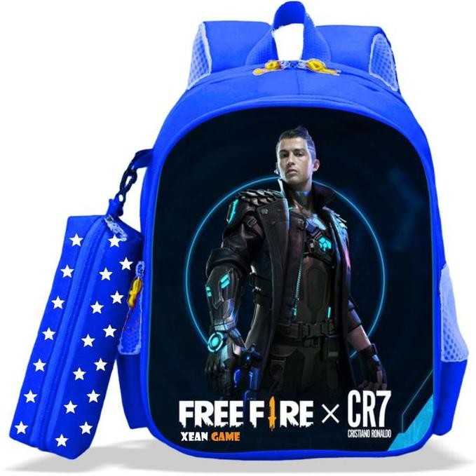 

Tas Ransel Sekolah Anak Free Fire Ronaldo CR7 Skin Chrono + Bonus Tempat Pensil Premium