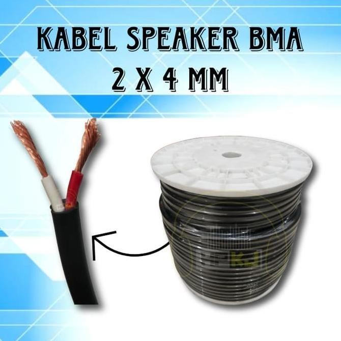 Kabel Speaker Bma 2X4Mm Tembaga Asli Kabel Spiker Audio Roll