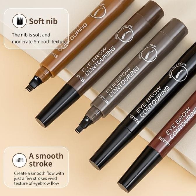 

Pensil Alis Waterproof 4 Cabang - iBrow Pencil Tahan Air, Keringat & Tahan Lama Natural Look