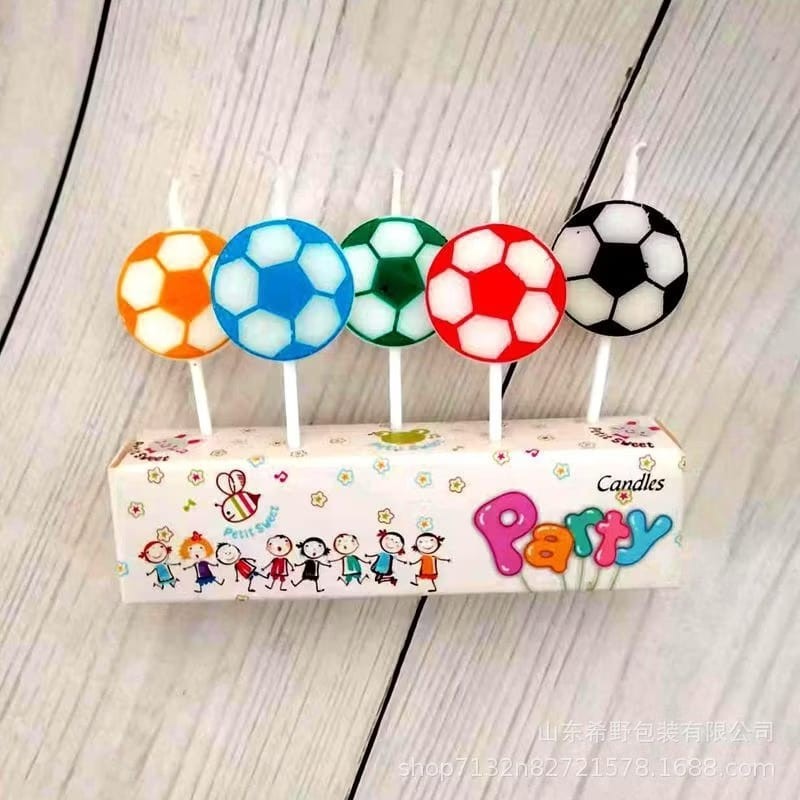 [LILIN KARAKTER BOLA SPORT COWOK] Lilin Ulang Tahun Karakter Bola, Lilin Dekorasi Kue Ulang Tahun, L