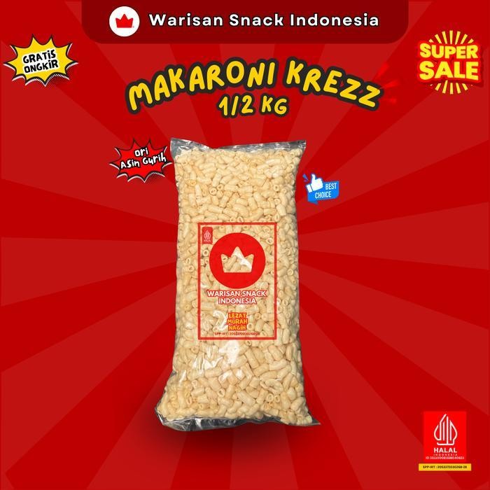 

Rkm (1/2 Ball-Setengah Ball) Kerupuk Makaroni Bantat Warisan Snack Indonesia (500Gr), Makanan Ringan Krupuk Cemilan Murah Halal Pedas Daun Jeruk Food Keripik