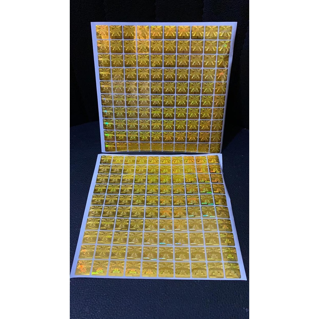 

MF Stiker Hologram Original 100% Tempelan Packing Charger Kabel Speaker