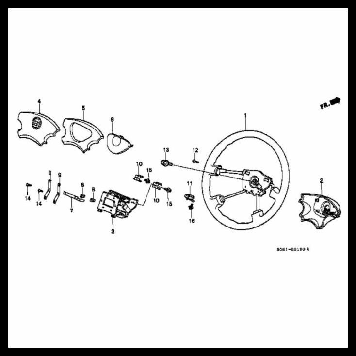 TERMURAH COVER PLASTIK BELAKANG KLAKSON STIR HONDA CIVIC CENTURY / VTIS / ES 