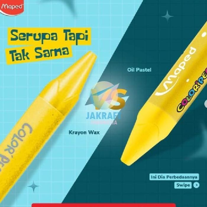 

EMS (12 Pcs) Krayon MAPED Color'Peps Wax Crayon Set 12 Warna Color Aman Berkualitas
