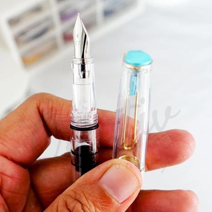 

Ostrich Transparent Fountain Pen Pulpen Tinta Bak Extra Fine 0.5 Mm 0.7 Mm New Stok